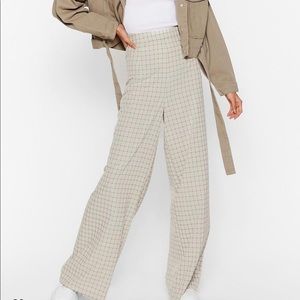 Green check wide legged plants from ASOS